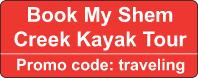 Book a Shem Creek kayak tour with our coupon code.