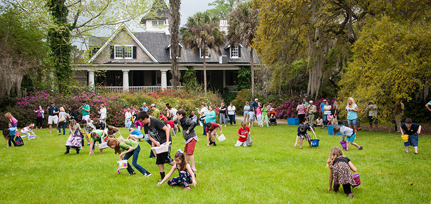 Children hunt for eggs during Magnolia's Annual Easter Egg Hunt. © 2014 Audra L. Gibson. All Rights Reserved.