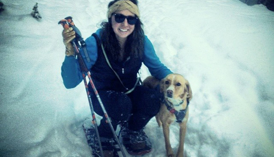 Leah Snow Shoeing Colorado