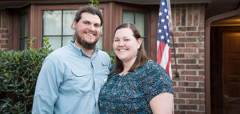 Bob and Melody Woodward outside their home in Houston, TX. © 2017 Audra L. Gibson. All Rights Reserved.