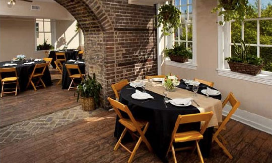 Hassel Hall above Sticky Fingers is a lovely place for dinners or special events in downtown Charleston.