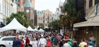 Locals enjoy a Sunday afternoon on King Street