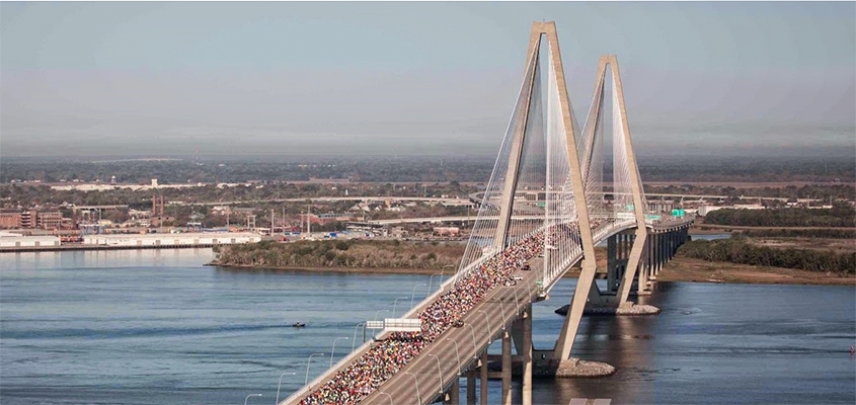 View of the Cooper River Bridge Run