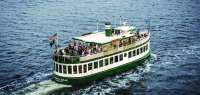 The Carolina Belle glides through Charleston Harbor.