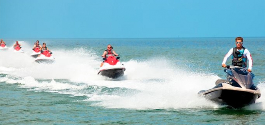 Guests enjoy time on the water