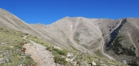 Hiking up Mount Princeton